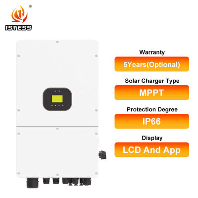 MPPT Pure Sine Wave On/Off Grid Hybrid Solar Inverter IP66 Three Phase 40V-60V 10kw 15kw Dual Output