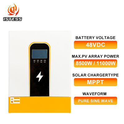 48V 8.5kw 11kw 8.5KVA 11KVA Hybrid Solar Inverter Single Phase Pure Sine Wave Dual AC Output Off Grid Solar Inverter